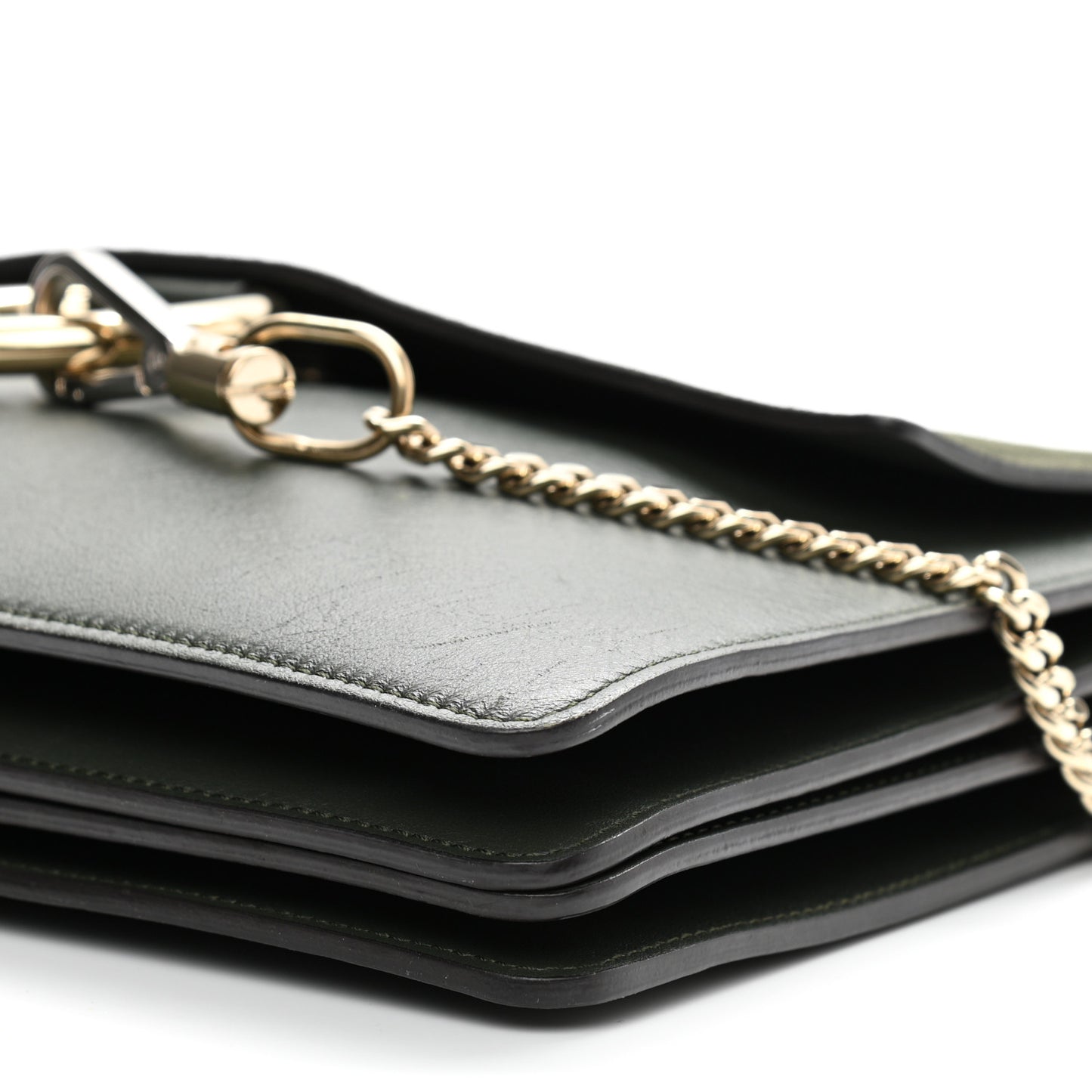 Calfskin Suede Medium Faye Shoulder Bag Deep Forest