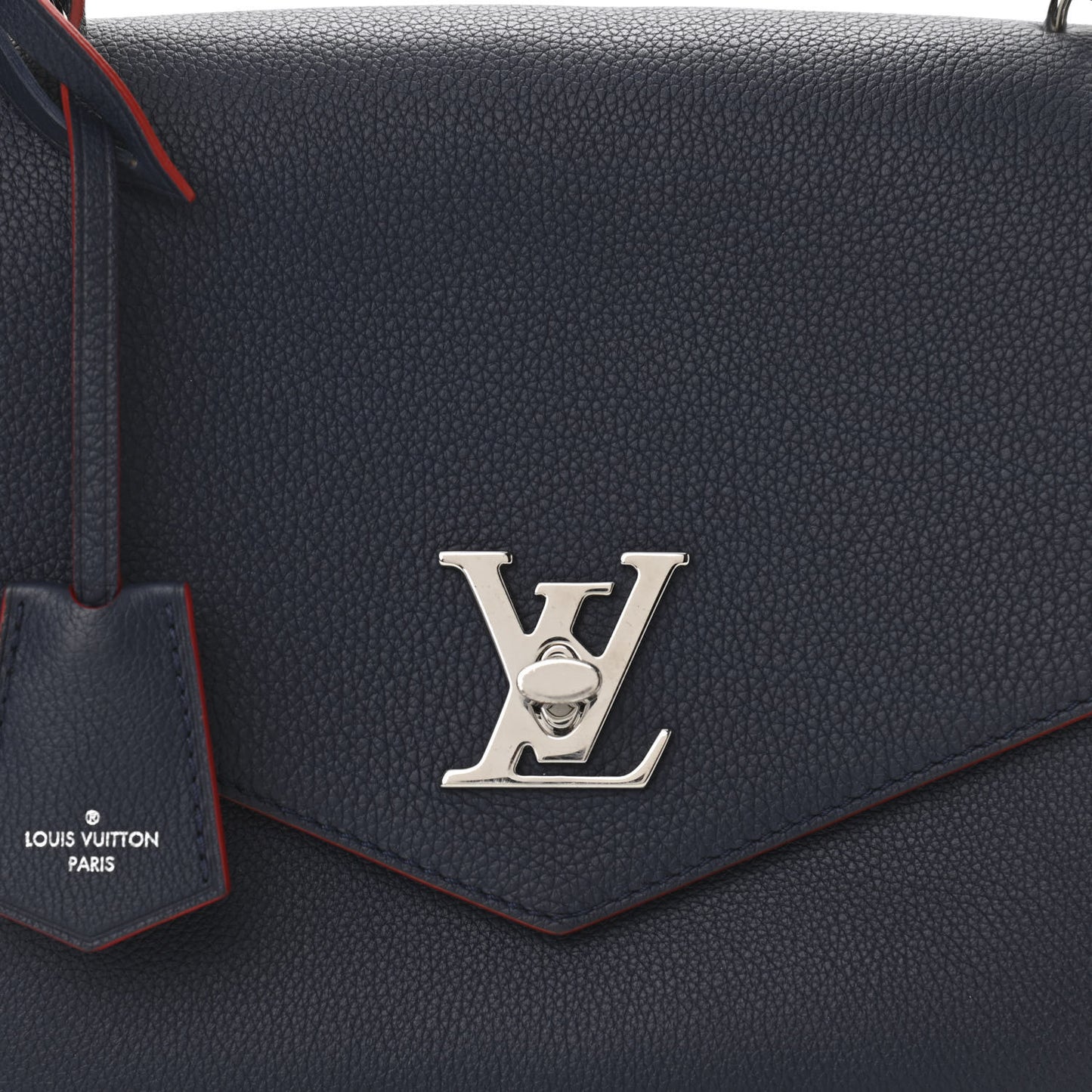 Soft Calfskin My Lockme Top Handle Marine Rouge