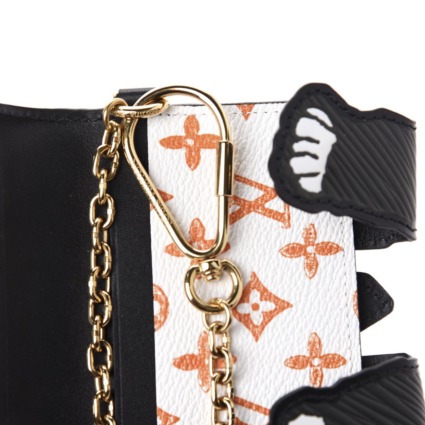 Epi Grace Coddington Catogram Calfskin Cat Card Holder Black