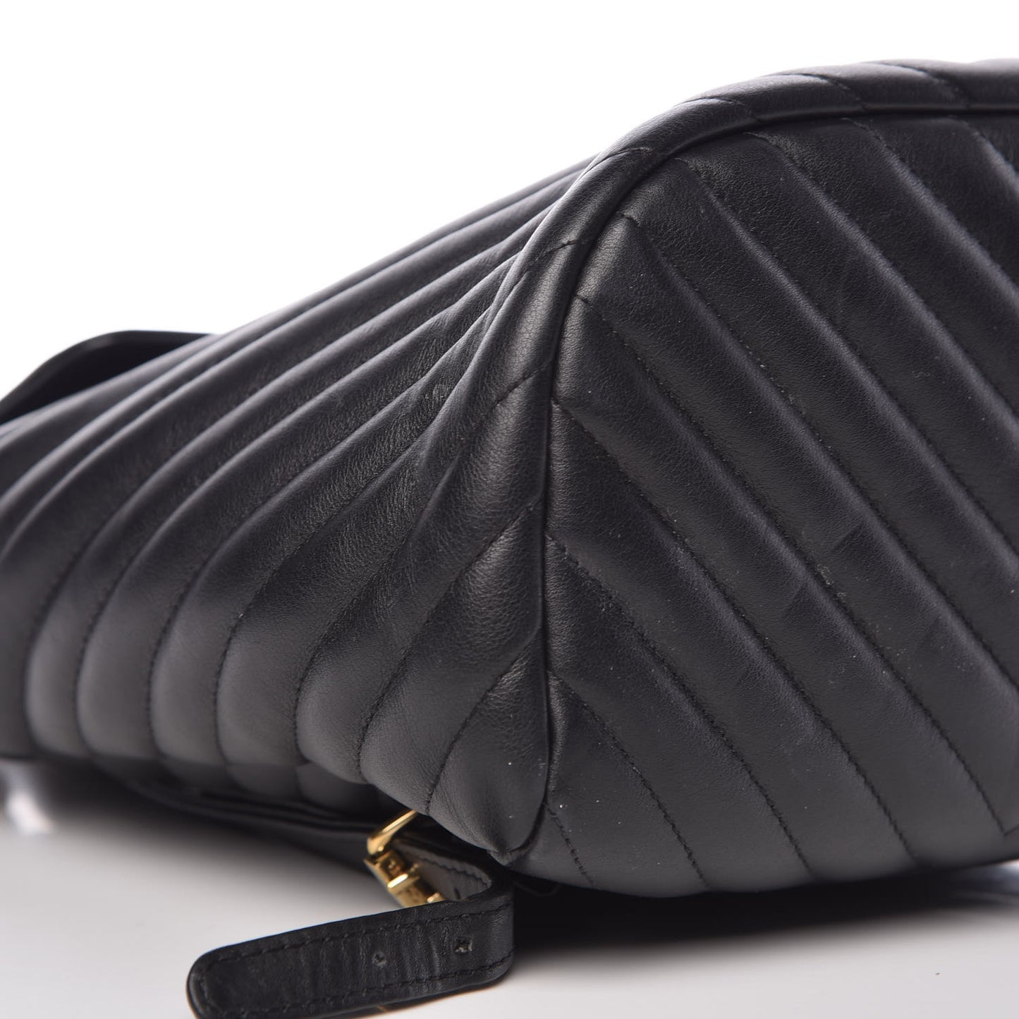 Calfskin Chevron Quilted Small Urban Spirit Backpack Black