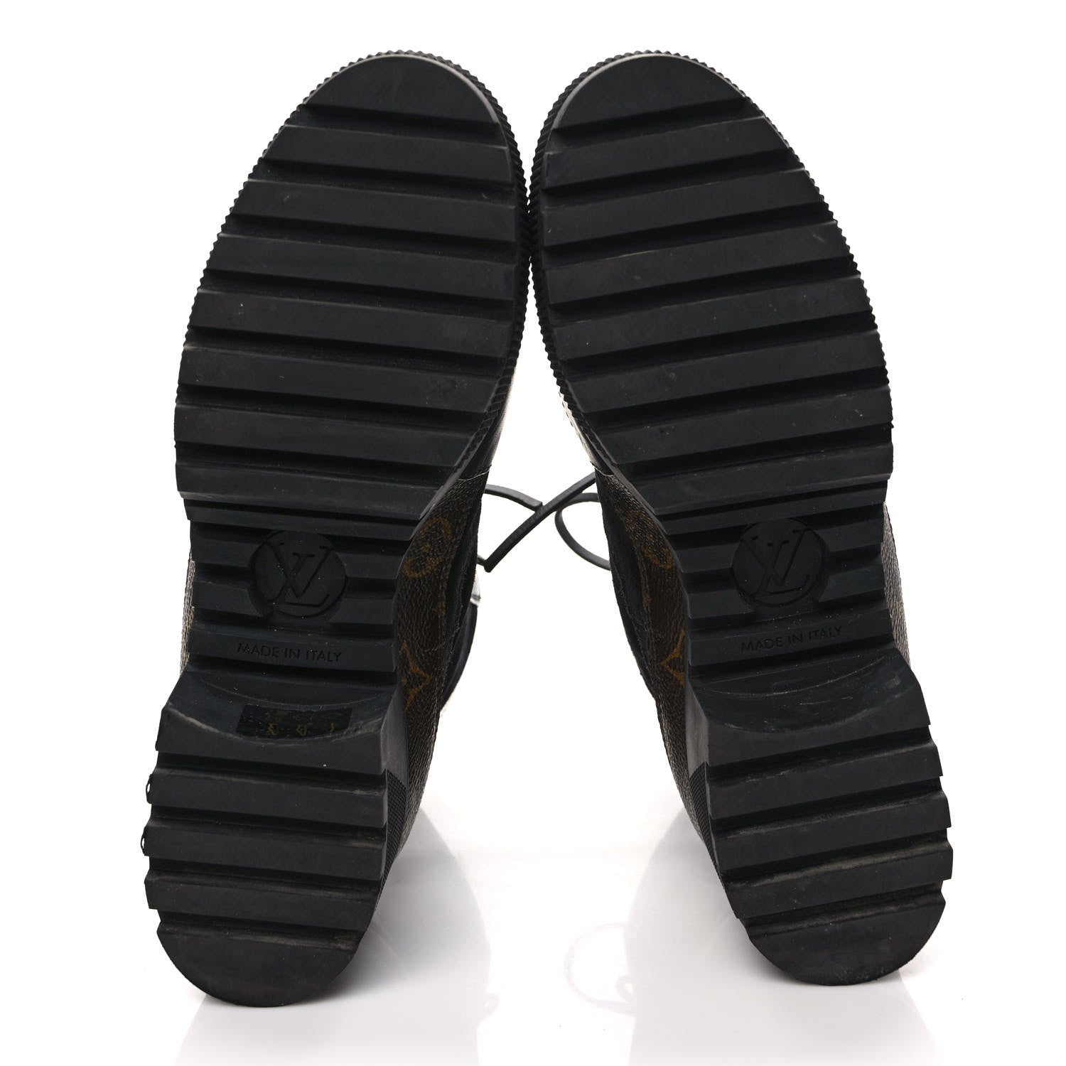 Louis Vuitton Suede Calfskin Monogram Laureate Platform Desert Boots 38 Black 5 of 10