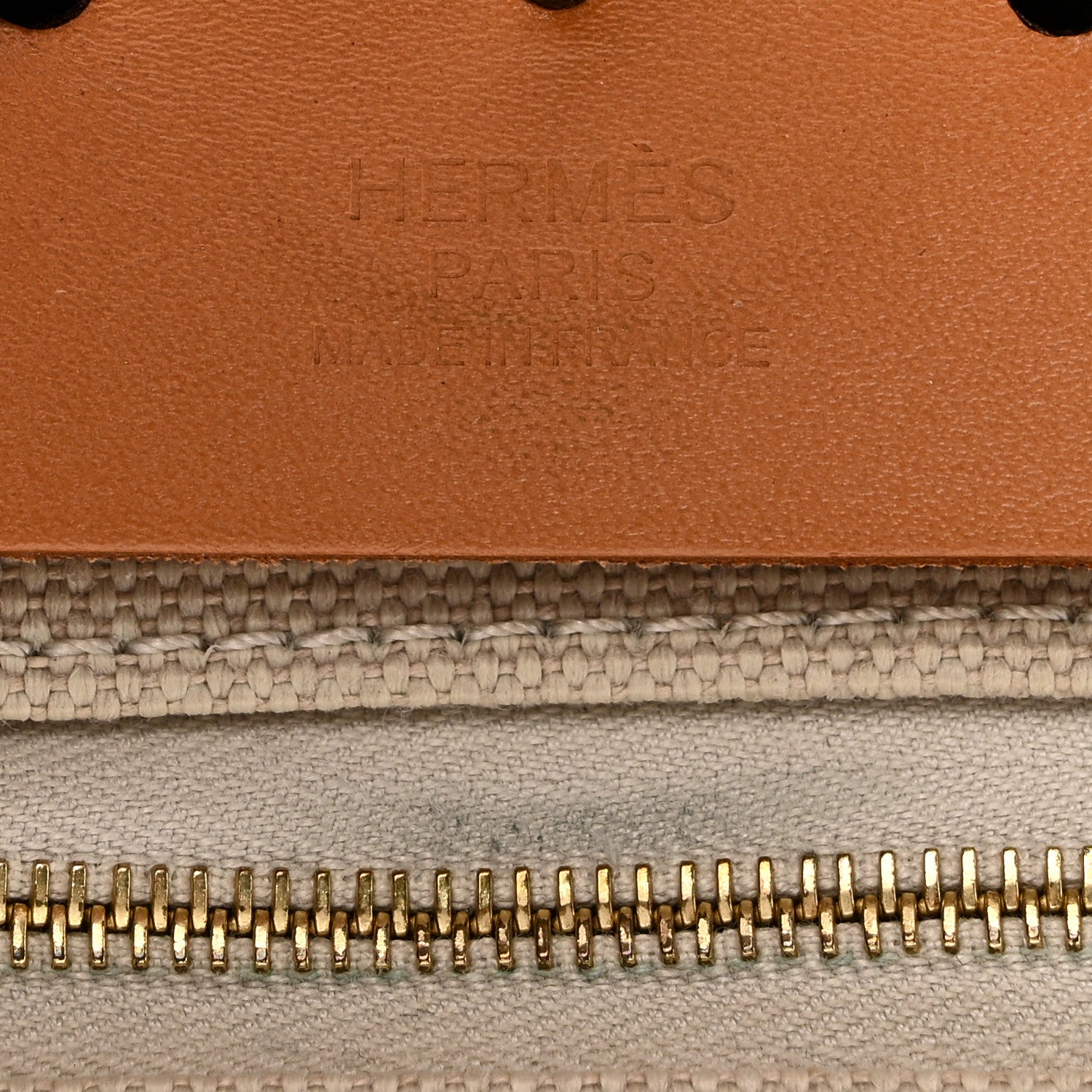 Hermes Military Toile Vache Hunter Herbag Zip Retourne 31 PM Beton Naturel Sable Black Ebene 8 of 11
