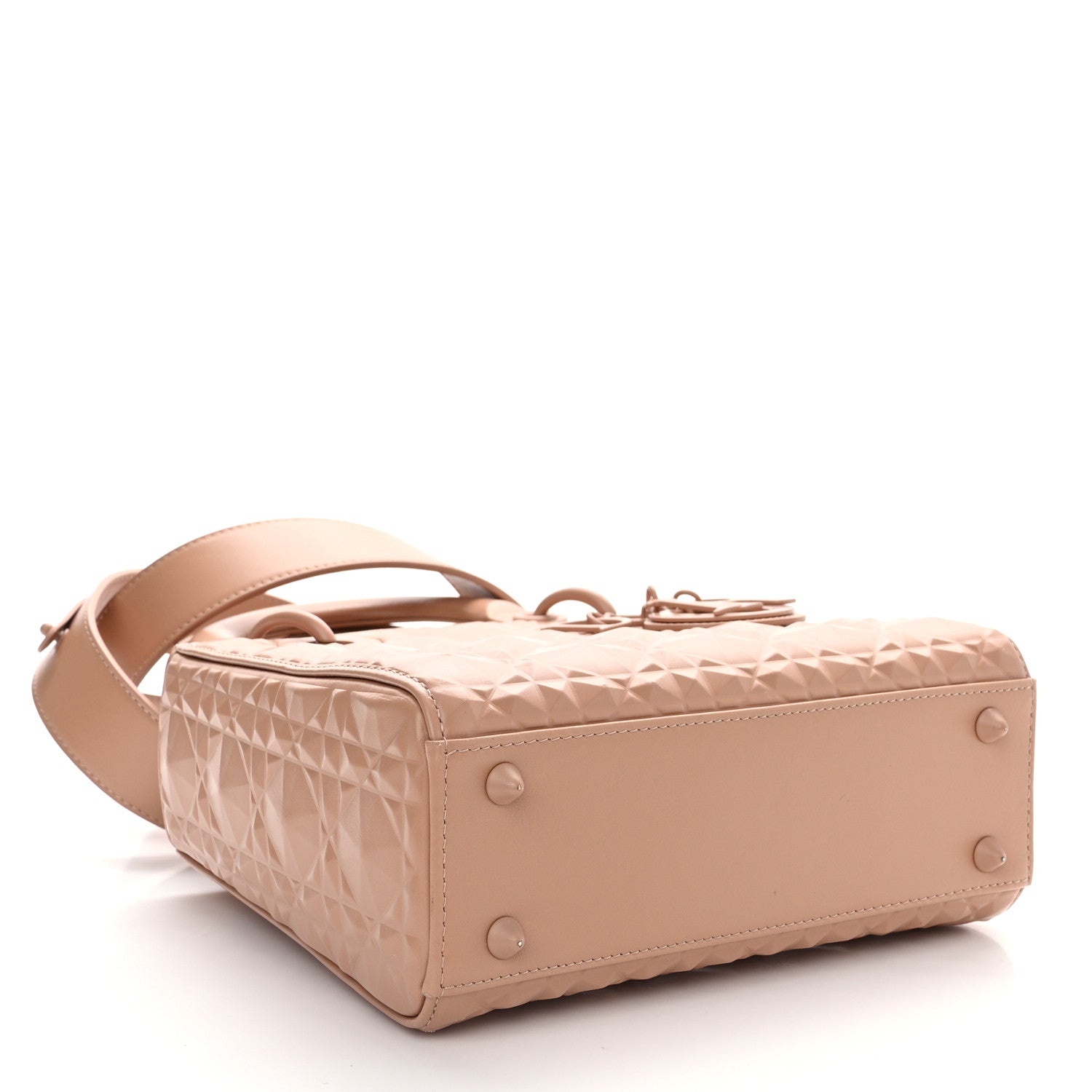 Christian Dior Calfskin Cannage Diamond Small My ABCDior Lady Dior Rose Des Vents 4 of 18