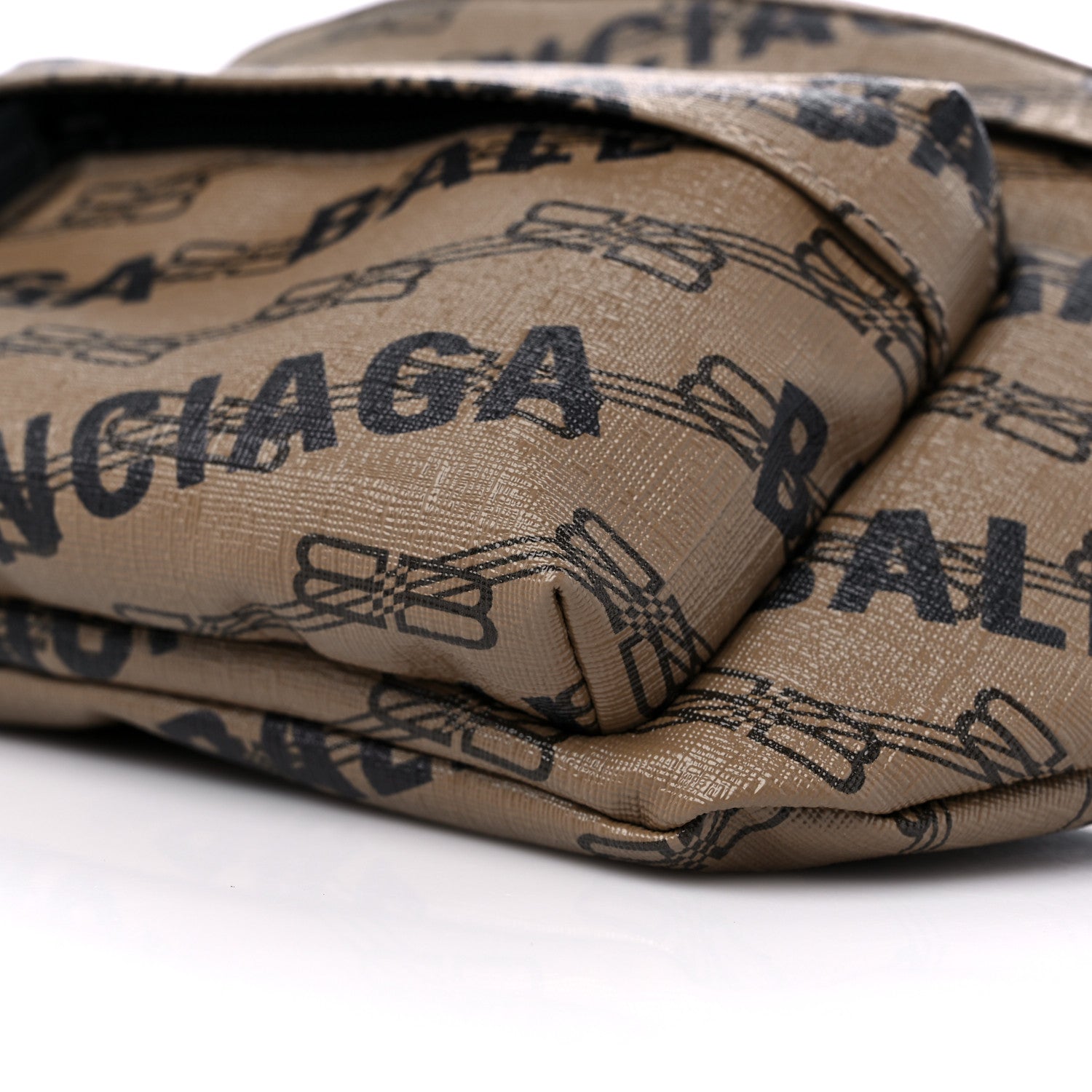 Balenciaga Coated Canvas BB Monogram Allover Logo Medium Signature Beltpack Beige Brown Black 9 of 9