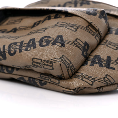 Balenciaga Coated Canvas BB Monogram Allover Logo Medium Signature Beltpack Beige Brown Black 9 of 9