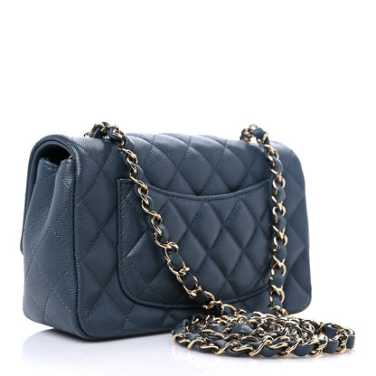 Chanel Caviar Quilted Mini Rectangular Flap Dark Grey 3 of 11