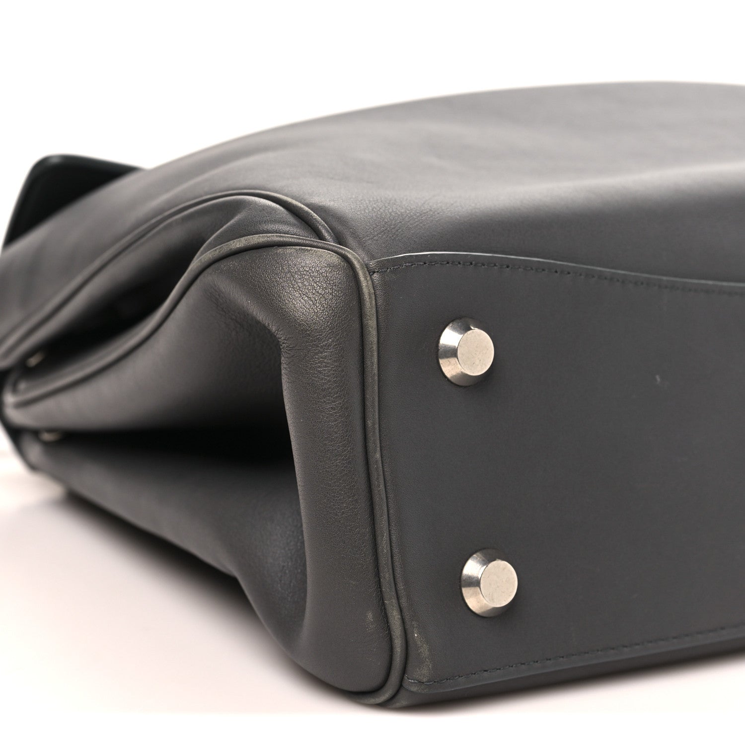 Balenciaga Natural Smooth Calfskin Medium Rodeo Top Handle Handbag Grey 9 of 11