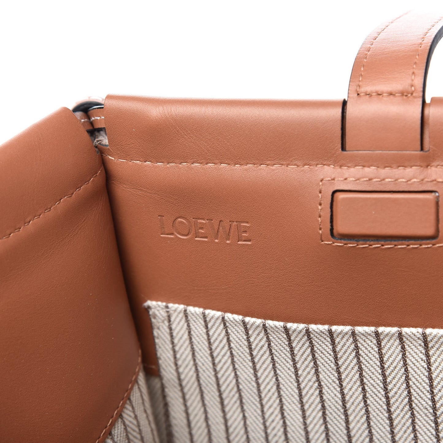 Canvas Calfskin Cushion Tote Taupe