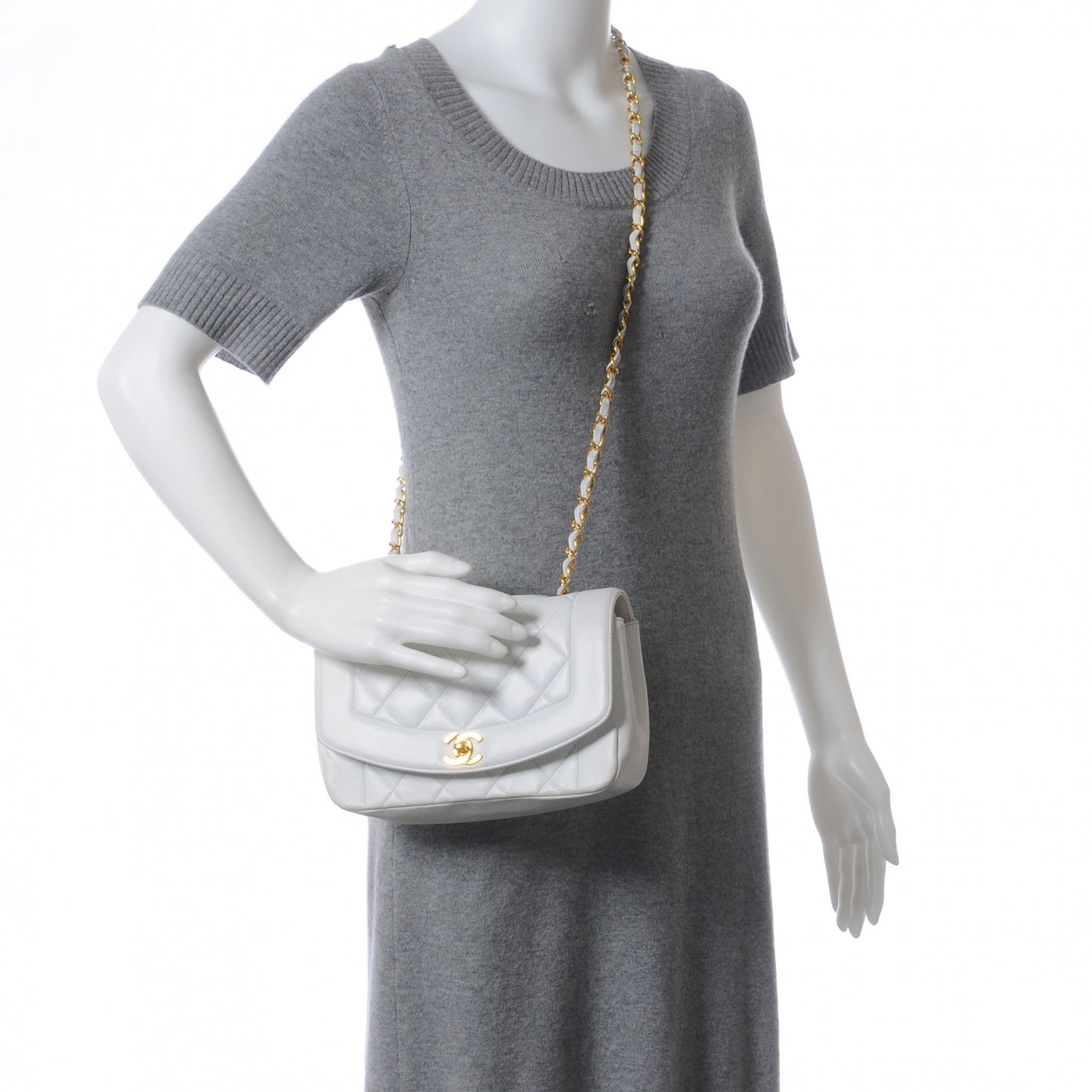 Lambskin Small Single Flap White