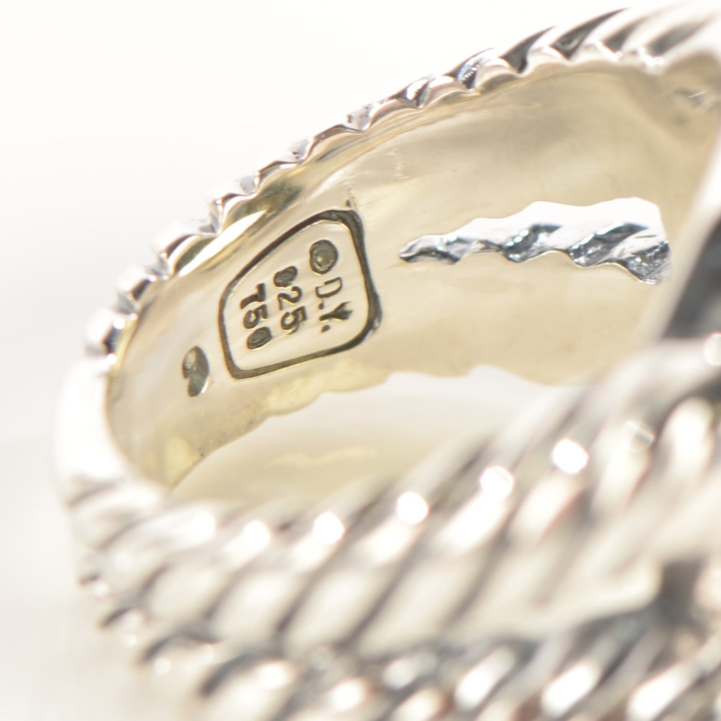 Sterling Silver 18K Yellow Gold Peridot 11mm Albion Ring 52 6