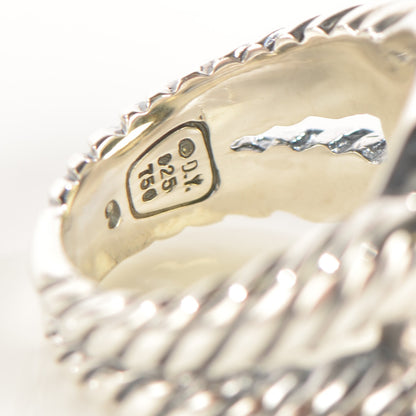 David Yurman Sterling Silver 18K Yellow Gold Peridot 11mm Albion Ring 52 6 4 of 4
