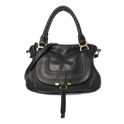 Chloe Calfskin Small Marcie Satchel Black 1 of 12
