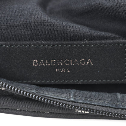Balenciaga Twill Nylon Allover Logo Explorer Beltpack Black White 6 of 10