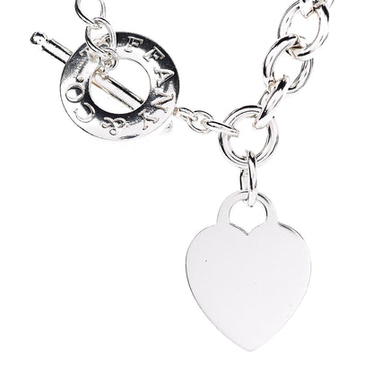 Tiffany Sterling Silver Heart Tag Toggle Necklace 4 of 5