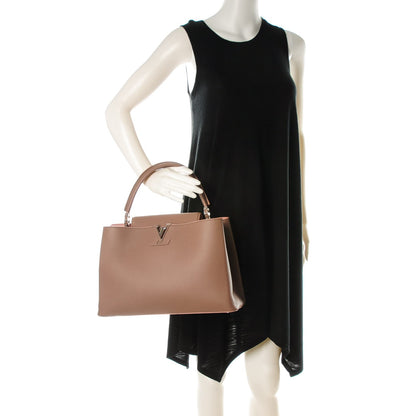 Louis Vuitton Taurillon Capucines MM Magnolia 2 of 7