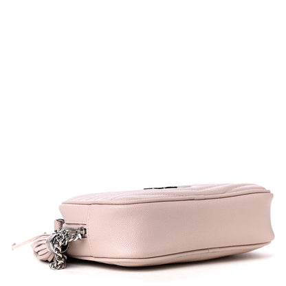 Saint Laurent Grain De Poudre Matelasse Monogram Mini Lou Camera Bag Marble Pink 3 of 4