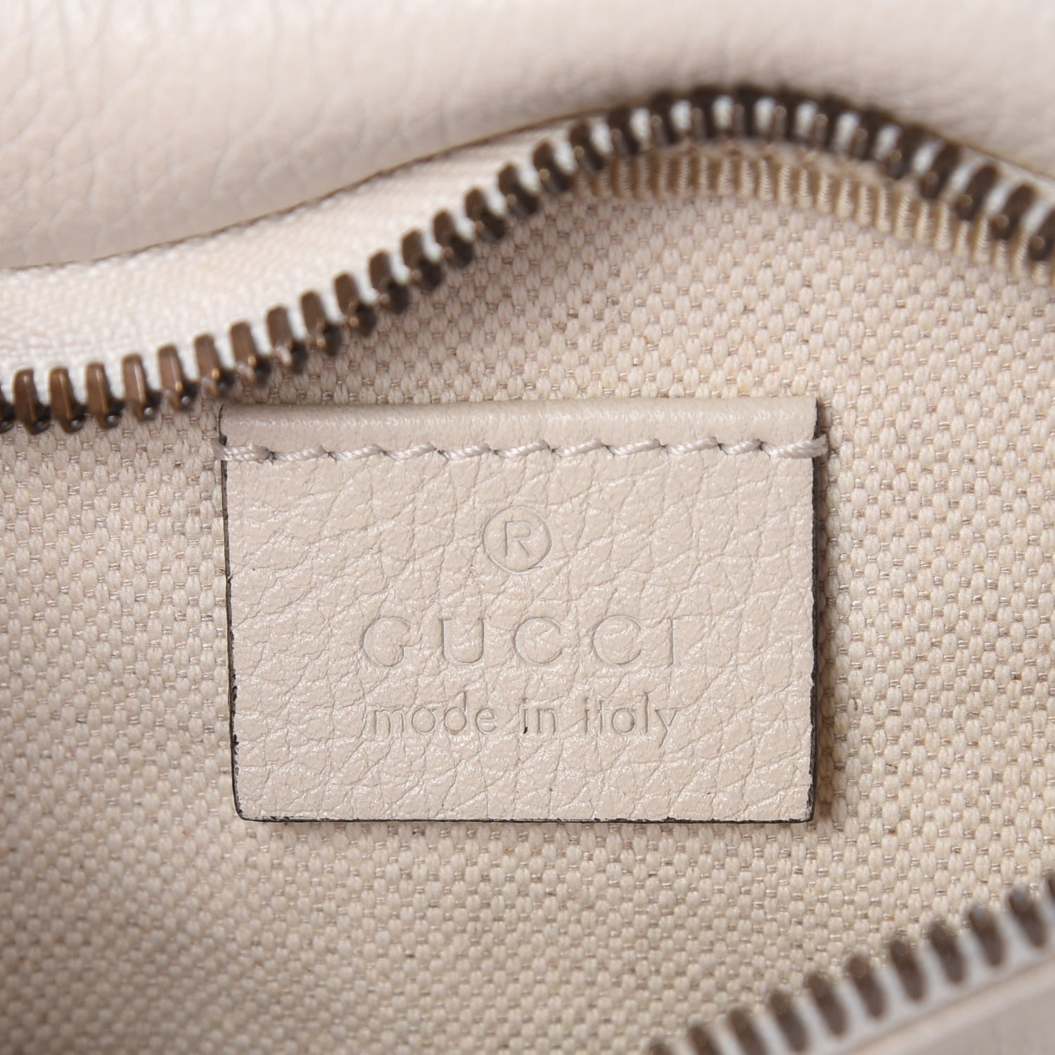 Gucci Grained Calfskin Small Logo Belt Bag White 6 of 9