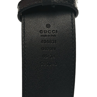 Gucci Textured Dollar Calfskin Nickel Double G 40mm Belt 85 34 Black 5 of 5