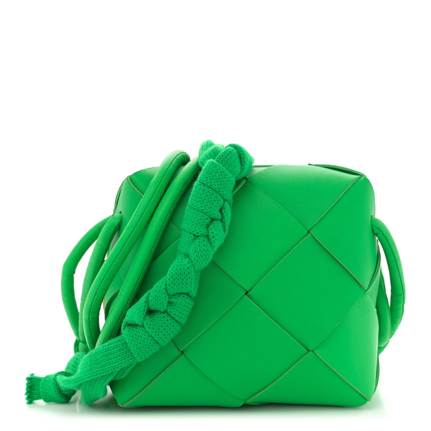 Bottega Veneta Lambskin Maxi Intrecciato Mini Cassette Camera Bag Parakeet 1 of 9