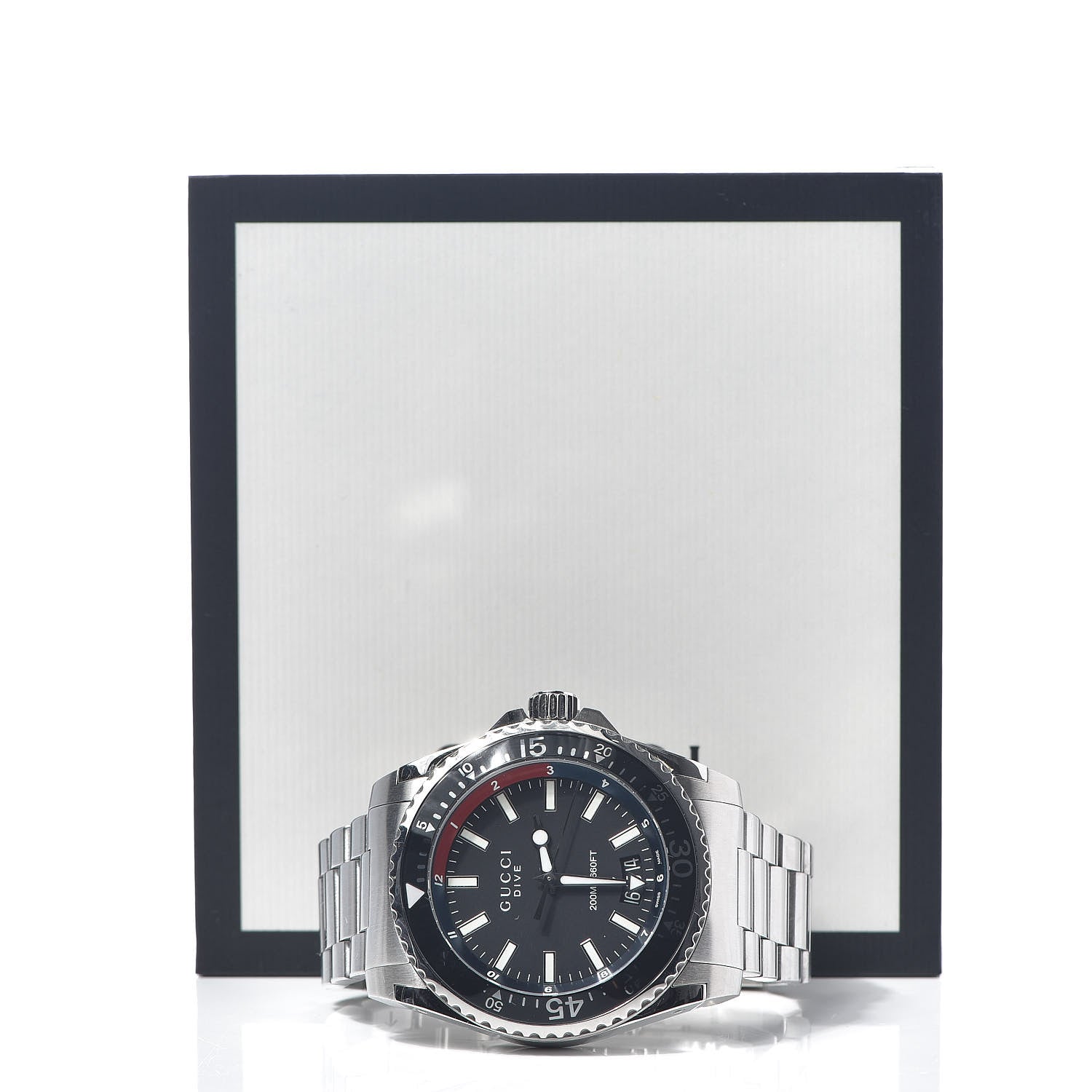 Gucci Stainless Steel 45mm Dive Quartz Watch Blue 8 of 8