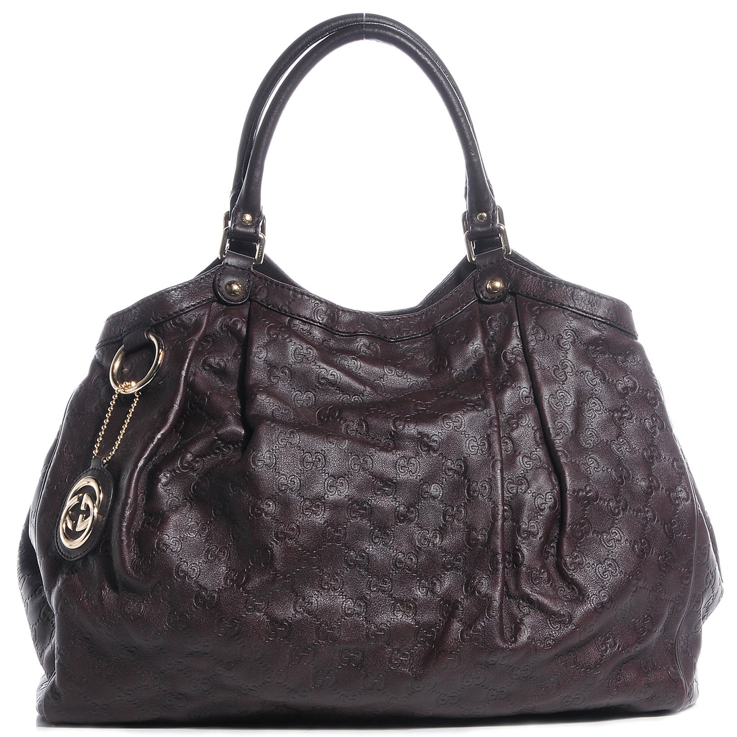 Guccissima Signature Large Sukey Tote Chocolate
