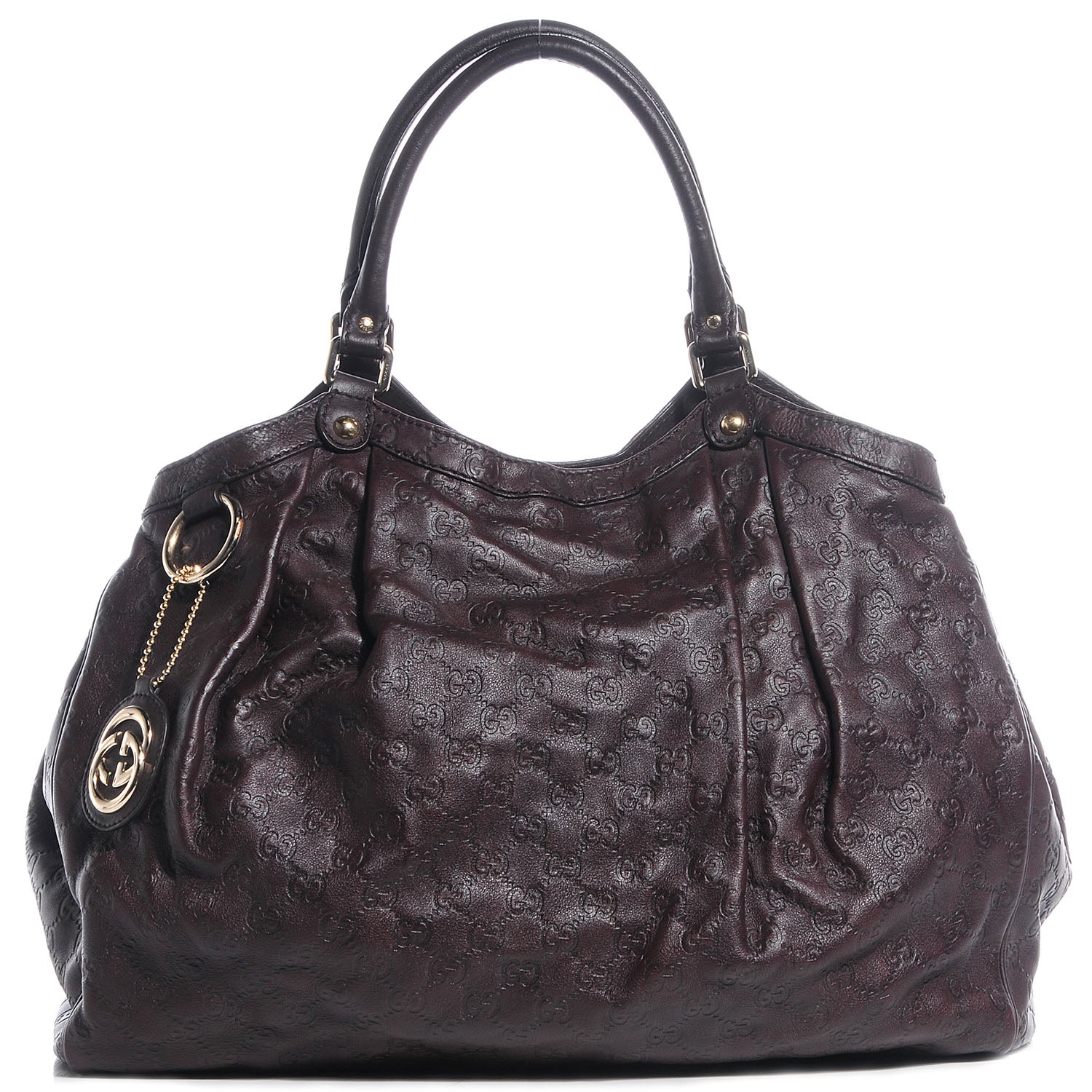 Gucci Guccissima Signature Large Sukey Tote Chocolate 1 of 7