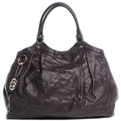 Gucci Guccissima Signature Large Sukey Tote Chocolate 1 of 7