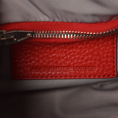 Alexander Wang Pebbled Lambskin Mini Rockie Red Rhodium Hardware 6 of 9