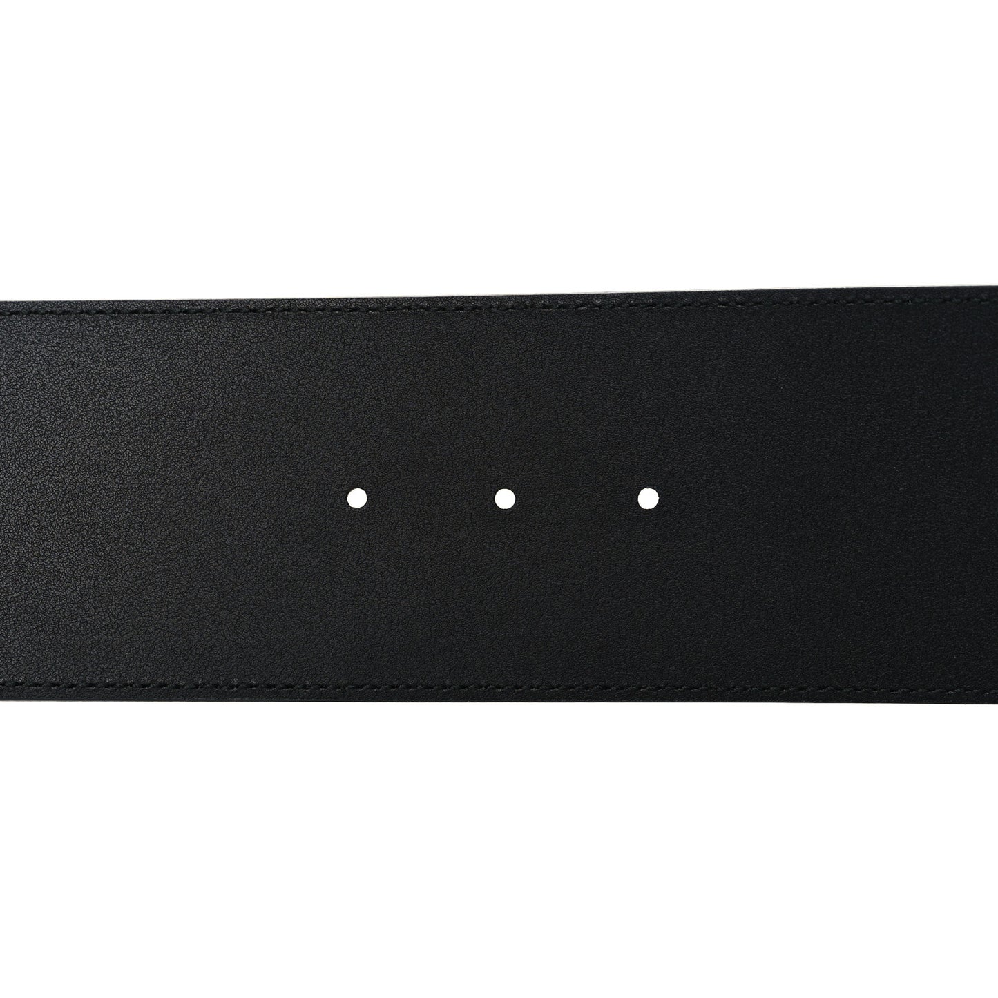 Moon Calfskin Pearl Double G 70mm Belt 85 34 Black Cream