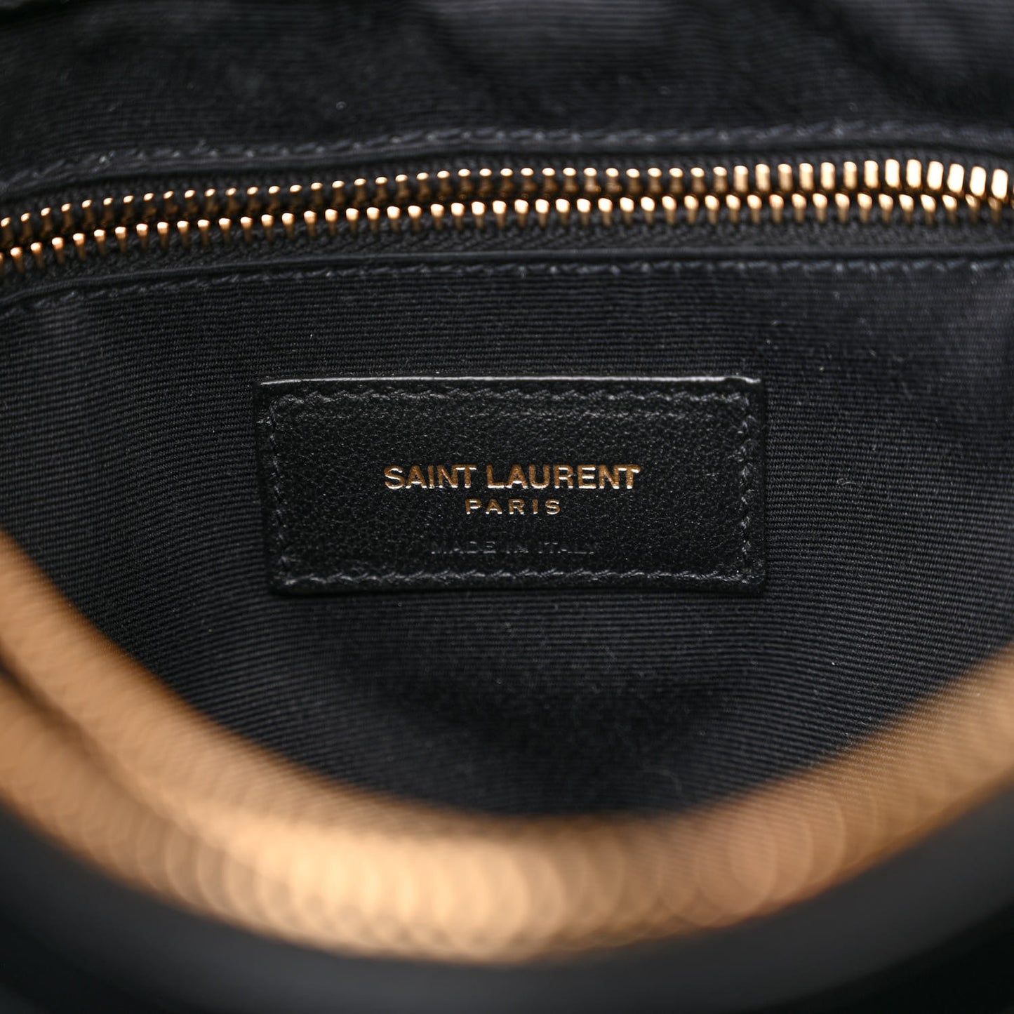 Calfskin Y Quilted Monogram Medium Loulou Chain Satchel Black