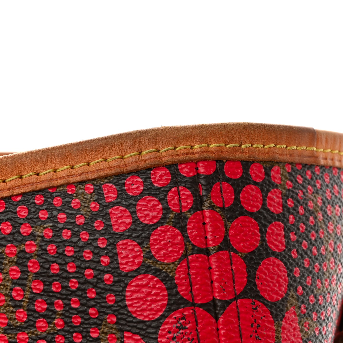 Monogram Kusama Waves Neverfull MM Red