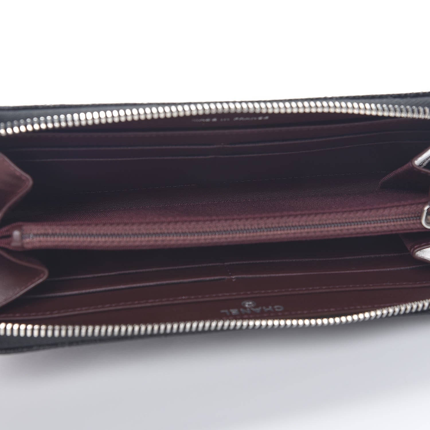 Chanel Caviar Quilted Large Gusset Zip Around Wallet Black 5 of 7