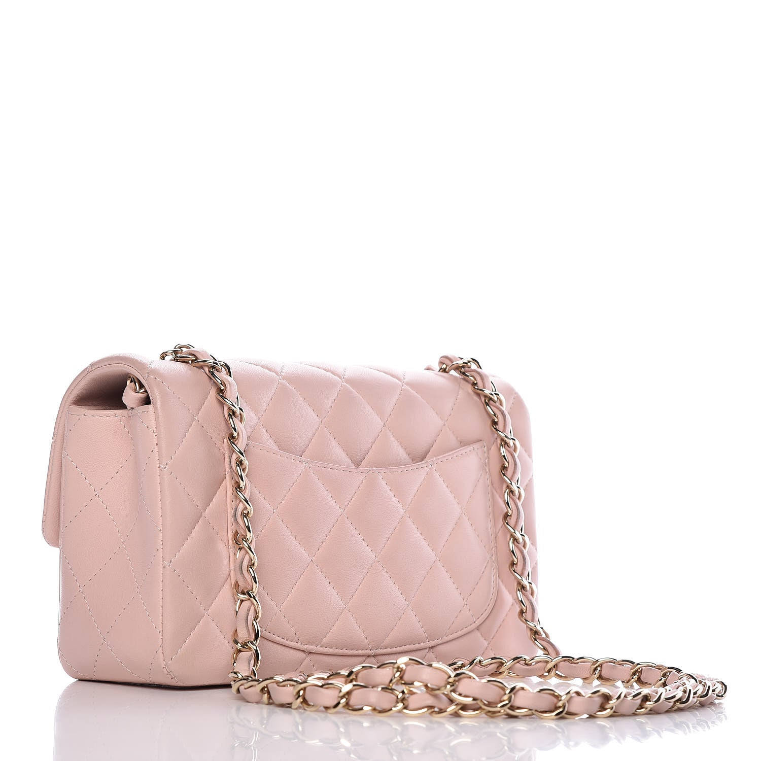 Chanel Lambskin Quilted Mini Rectangular Flap Pink 3 of 10