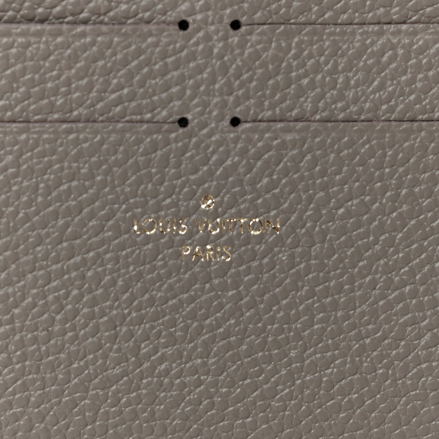 Louis Vuitton Calfskin Felicie Chain Wallet Card Holder Insert Tourterelle 6 of 9