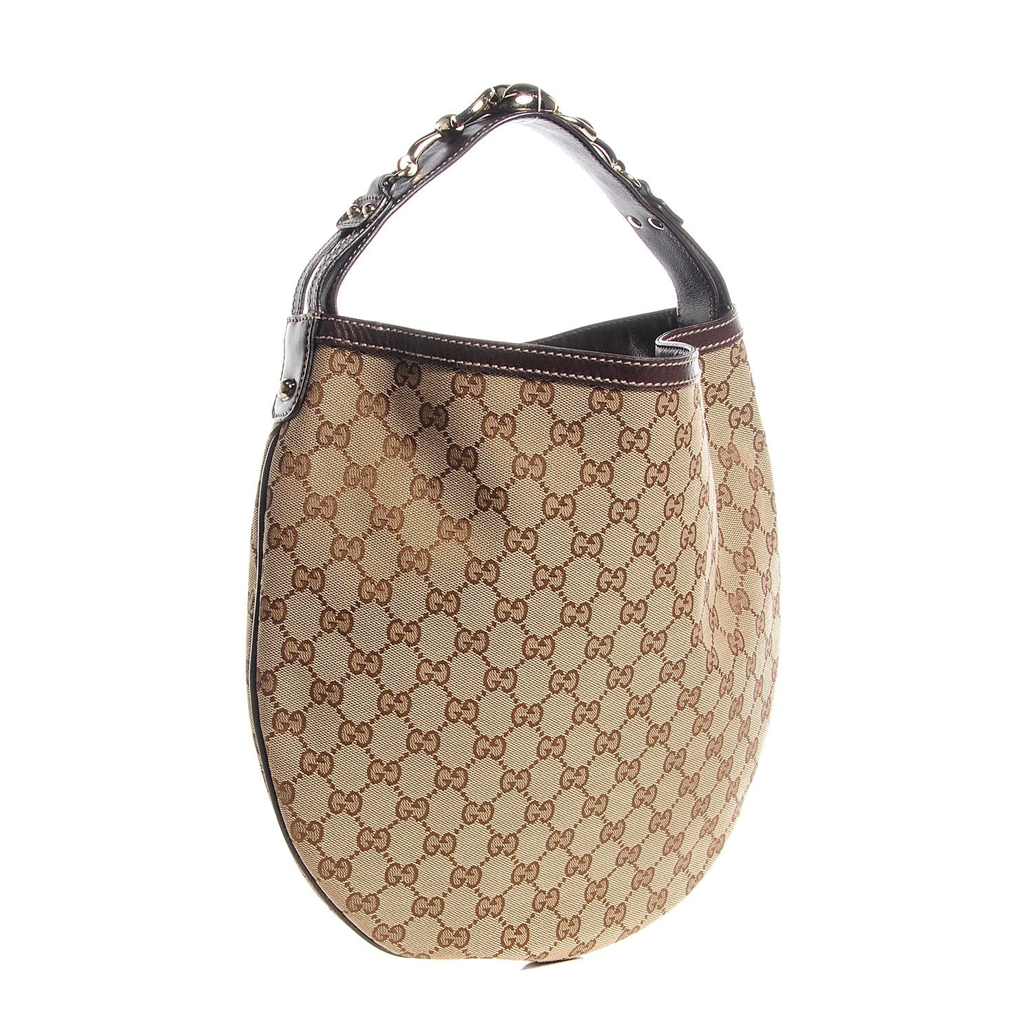 Gucci Monogram Medium Wave Hobo Dark Brown 3 of 7