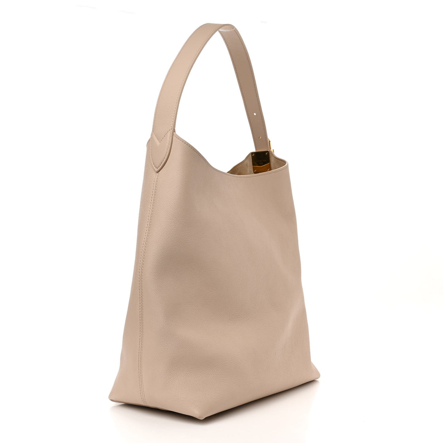Grained Calfskin Low Key Hobo MM Limestone