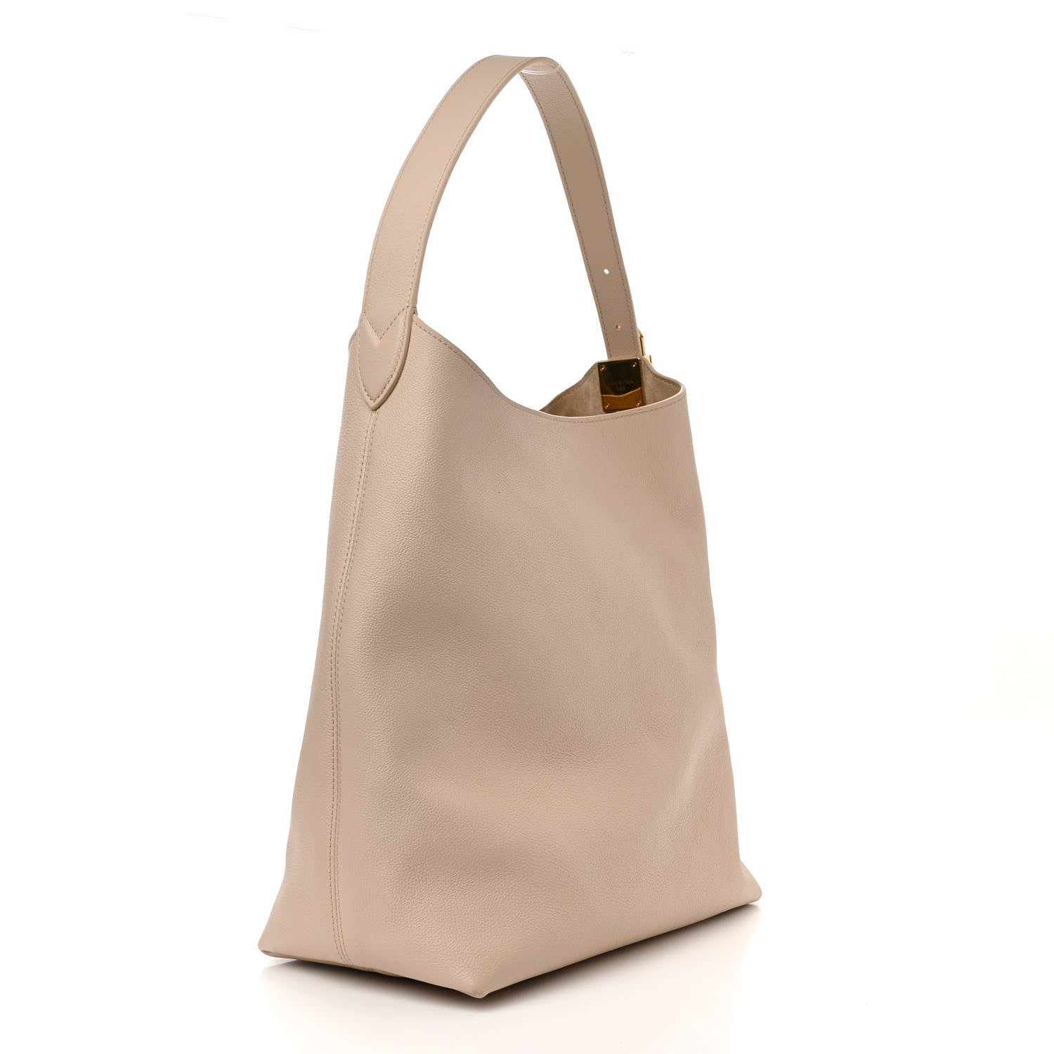 Louis Vuitton Grained Calfskin Low Key Hobo MM Limestone 4 of 13