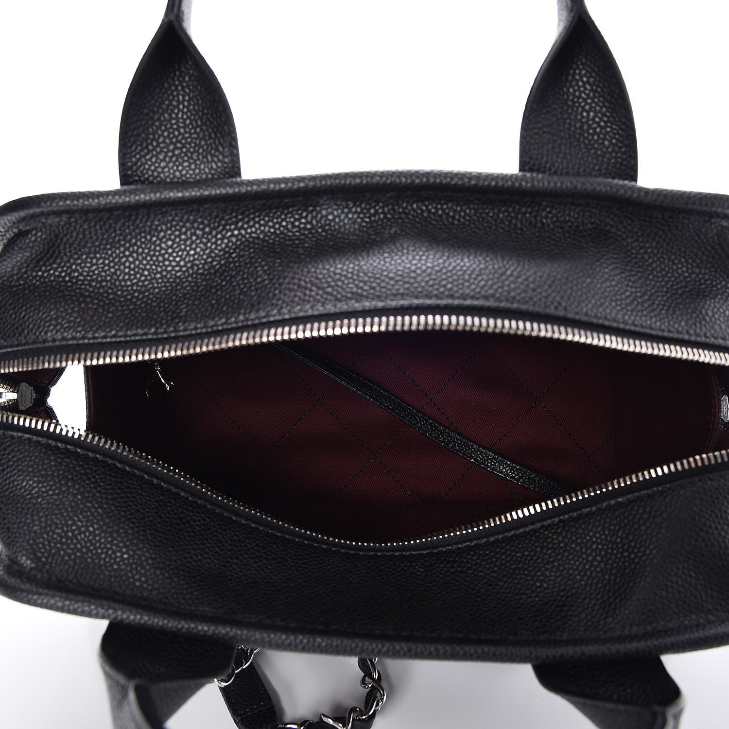 Chanel Caviar Quilted Small Deauville Bowling Bag Black 5 of 7