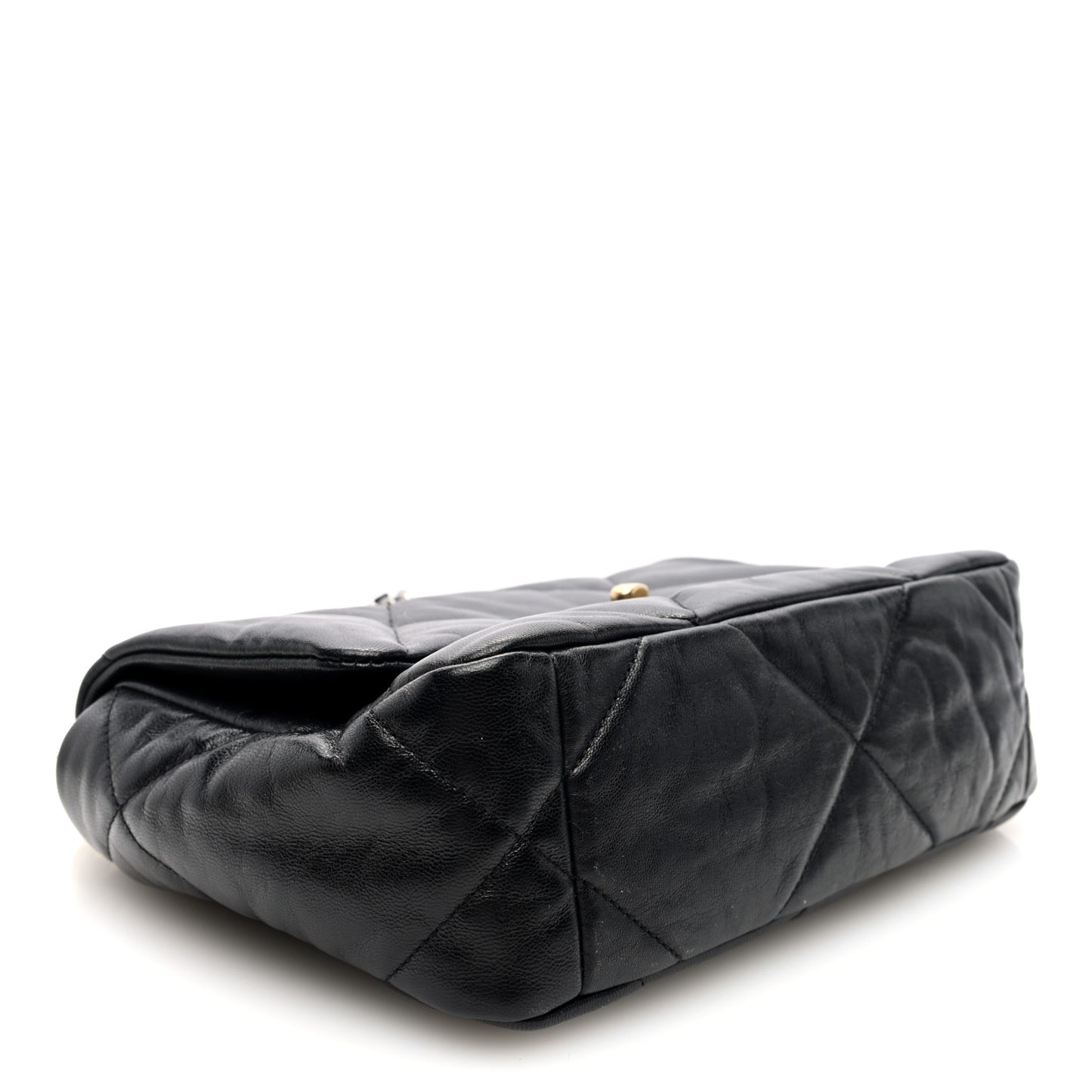 Goatskin Quilted Medium Chanel 19 Flap Black