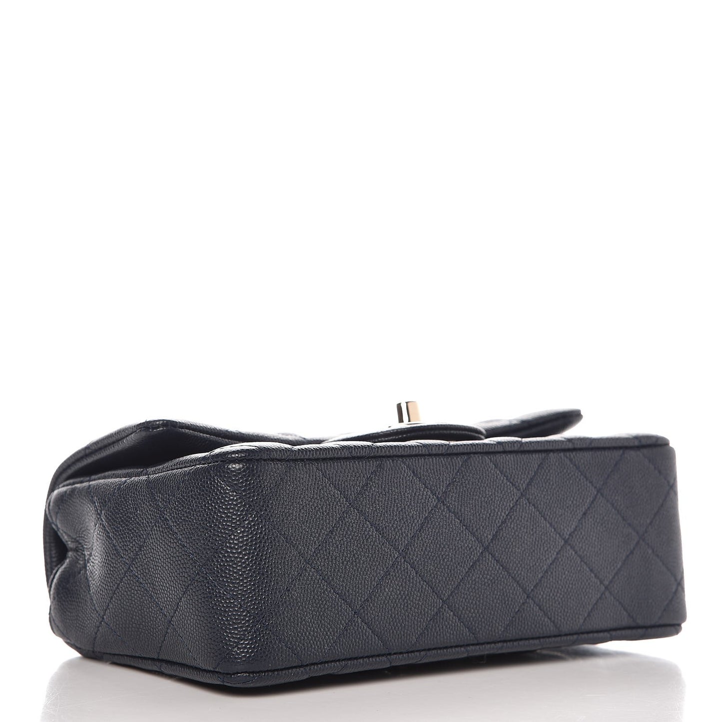 Caviar Quilted Mini Rectangular Flap Navy