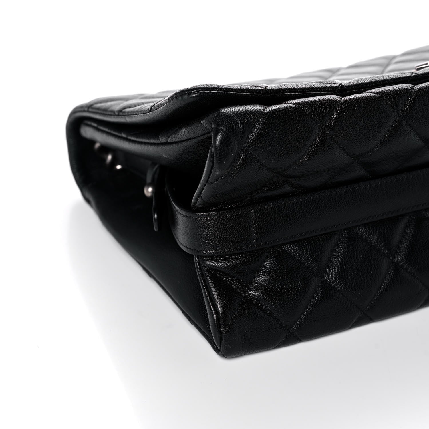 Chanel Goatskin Quilted Large City Rock Flap Black 9 of 11