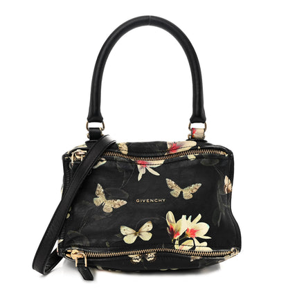 Givenchy Lambskin Magnolia and Moth Print Mini Pandora Black 1 of 11