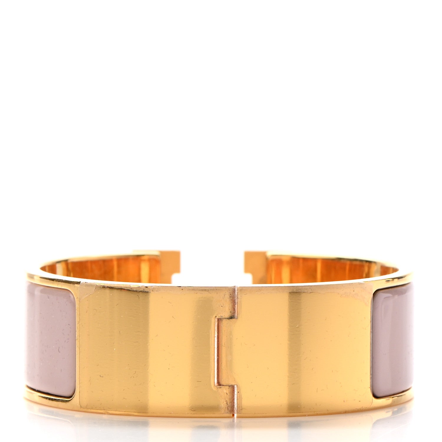 Hermes Enamel Wide Clic Clac H Bracelet PM Rose Poudre 3 of 7