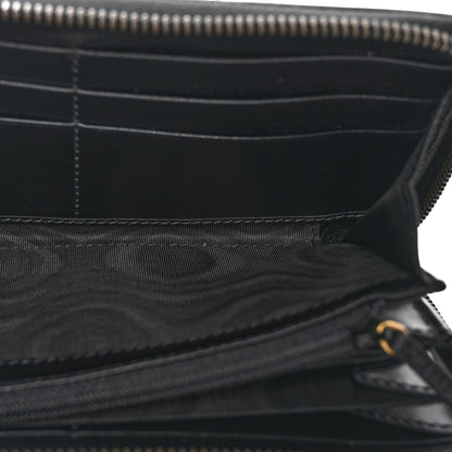 Gucci Calfskin Matelasse GG Marmont Zip Around Wallet Black 5 of 6