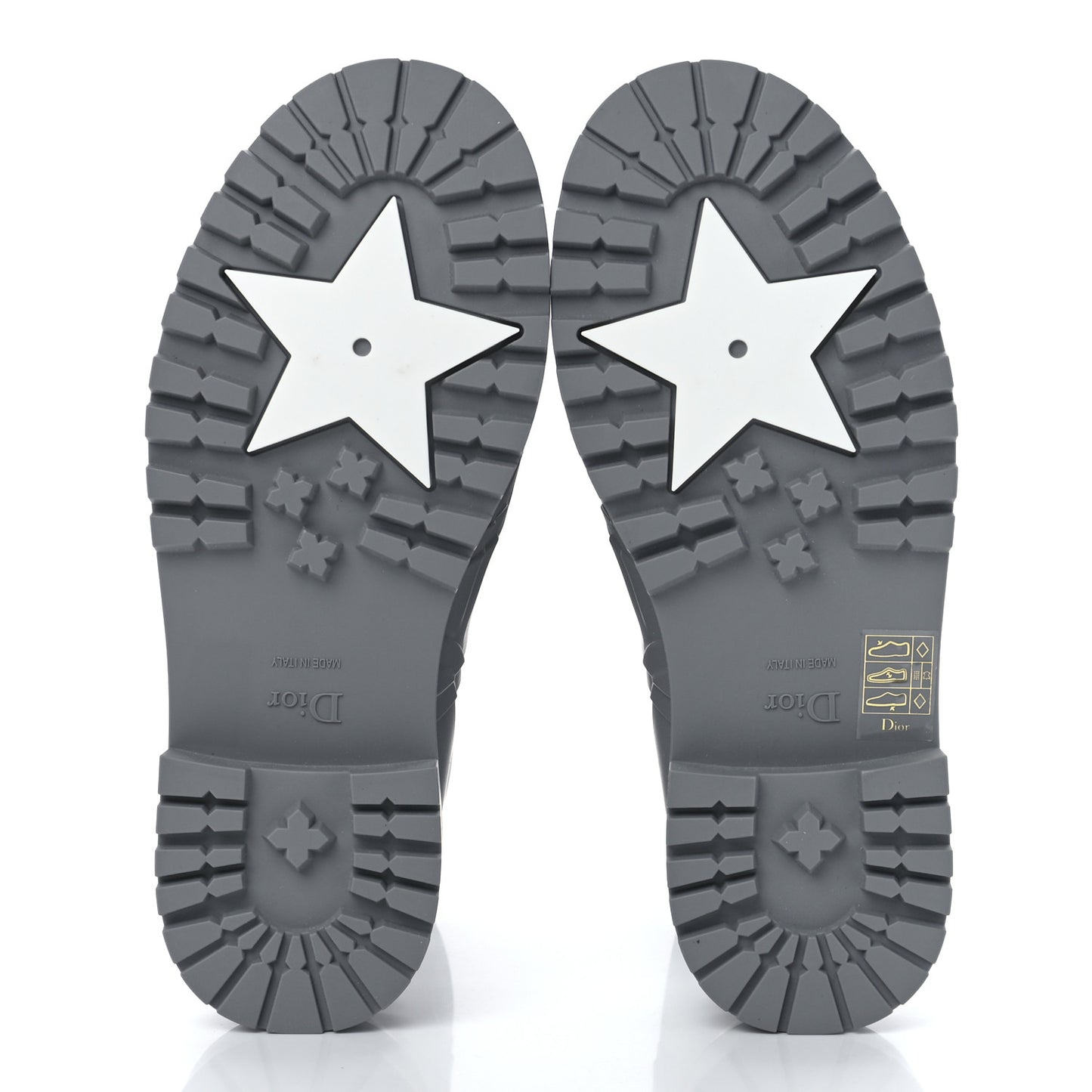 Rubber Diorcamp Low Boots 36 Grey Stone