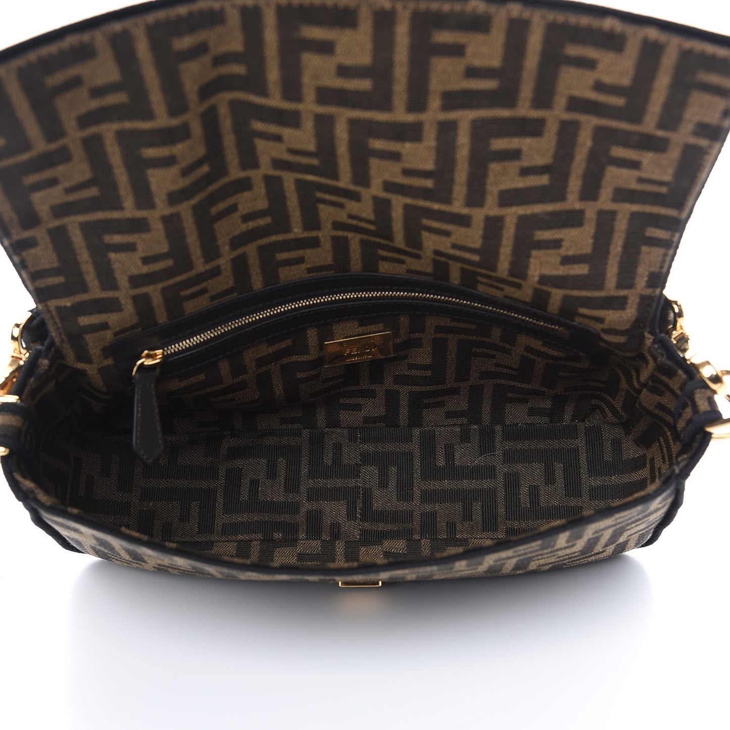 Fabric Jacquard FF 1974 Medium Baguette Tobacco Moro Black