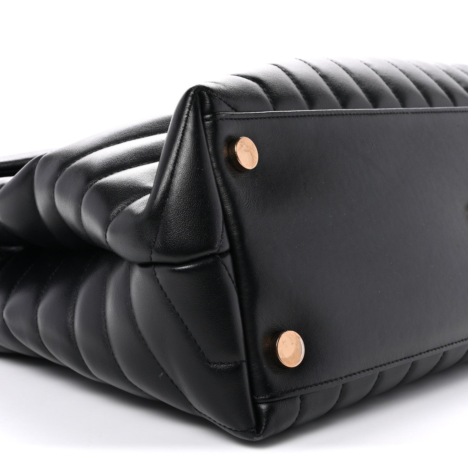 Saint Laurent Calfskin Y Quilted Monogram Large Loulou Chain Satchel Black 9 of 14