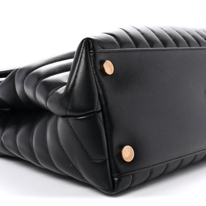 Saint Laurent Calfskin Y Quilted Monogram Large Loulou Chain Satchel Black 9 of 14