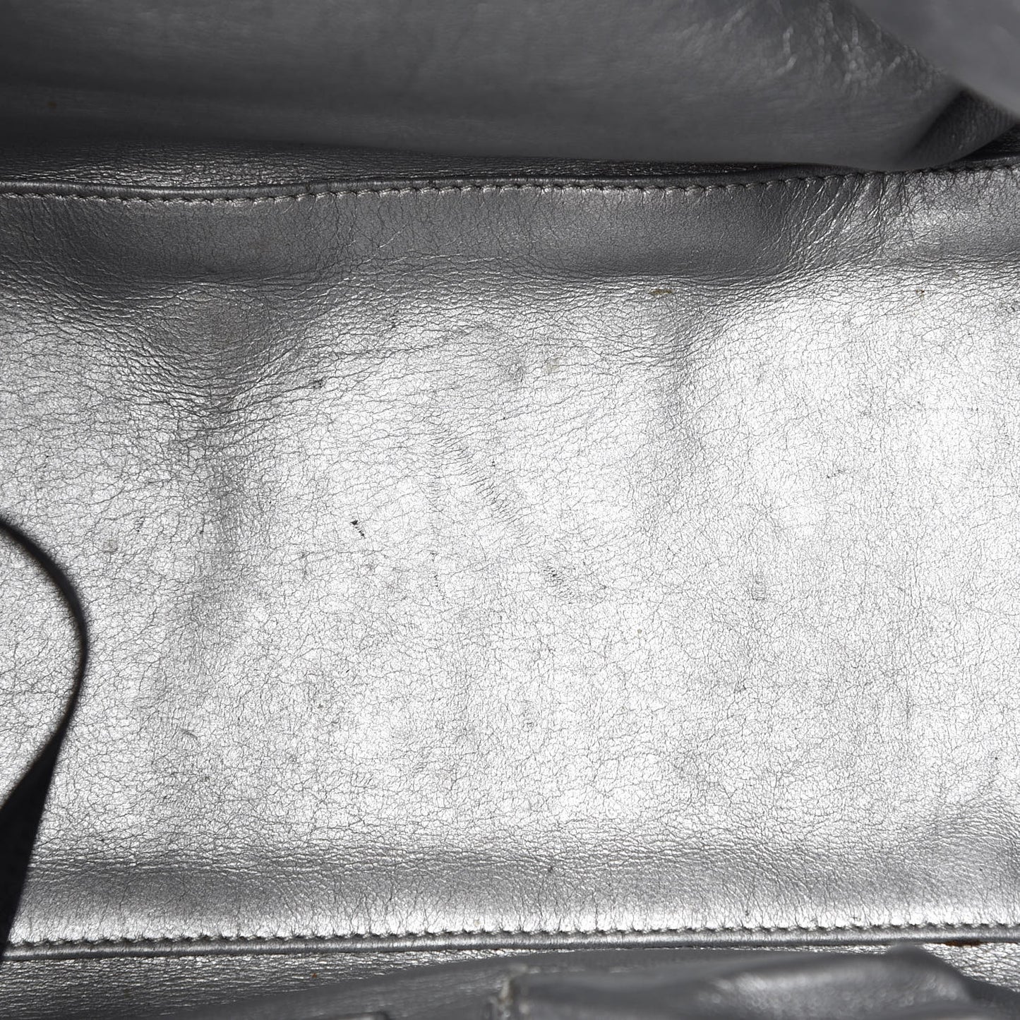 Glazed Caviar East West Modern Chain Tote Black