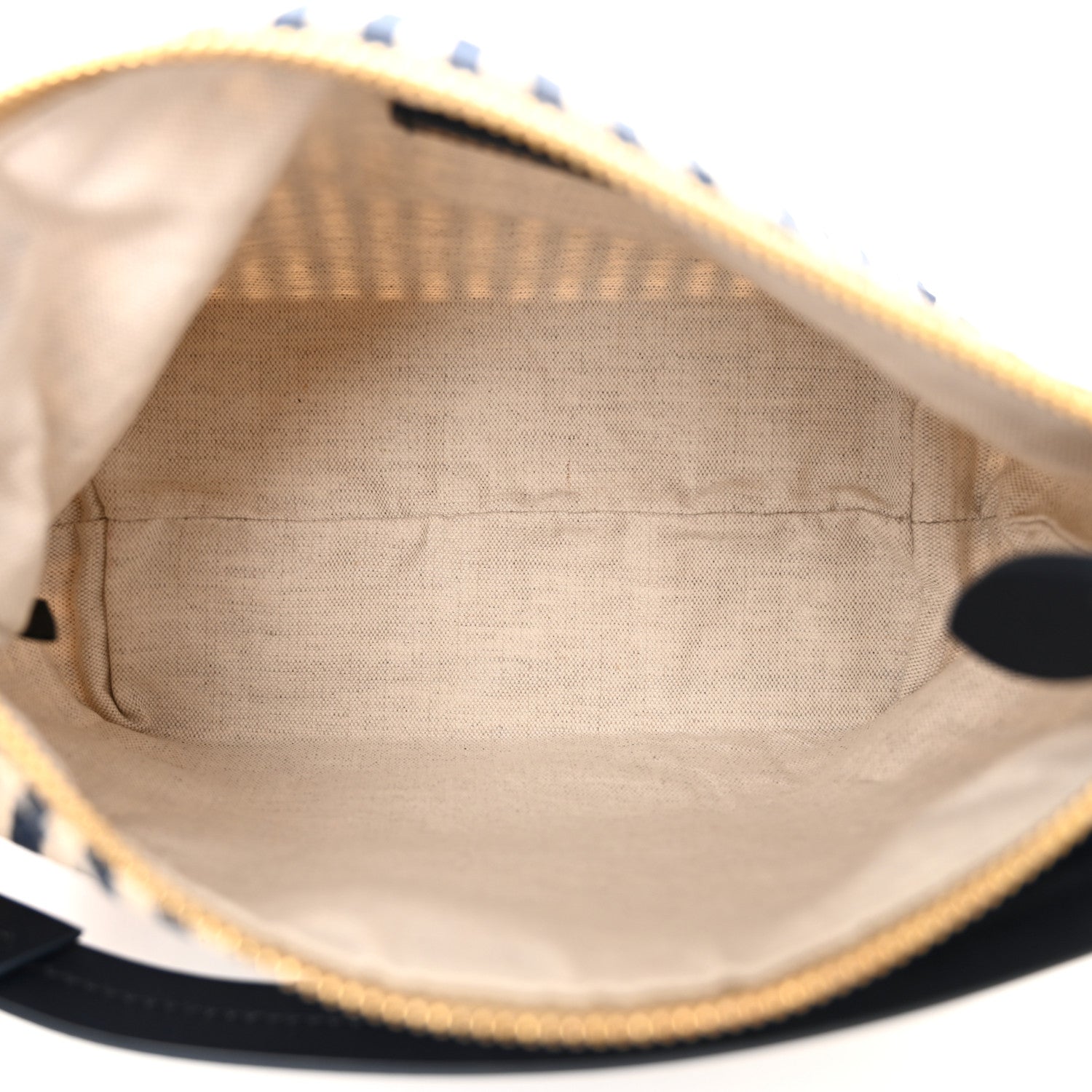 Miu Miu Jacqaurd Striped Pouch Beige Baltic Blue 5 of 10